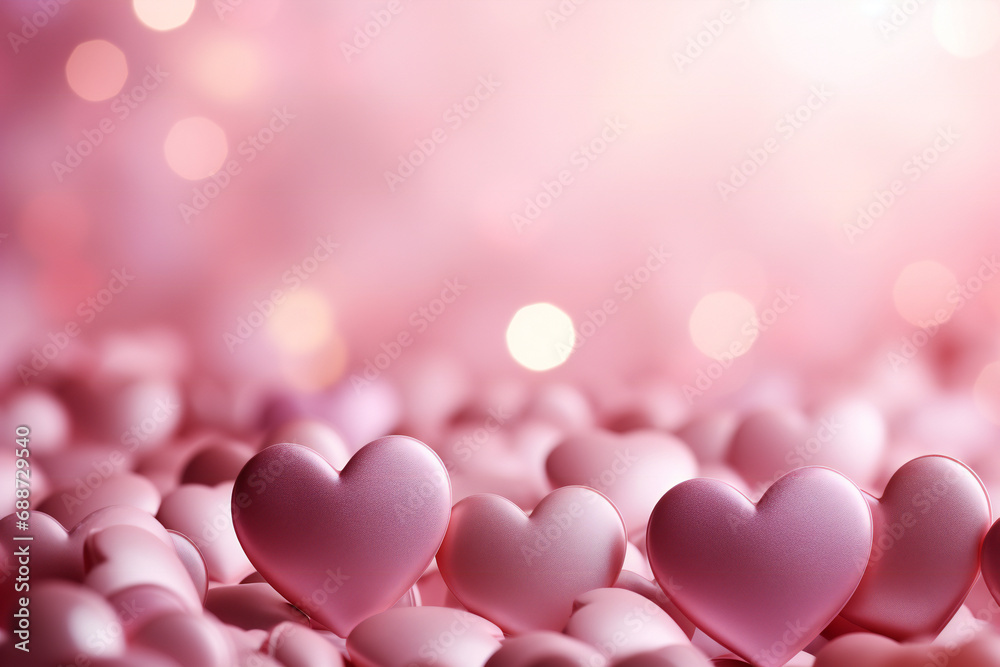 valentines background with hearts,ai generated