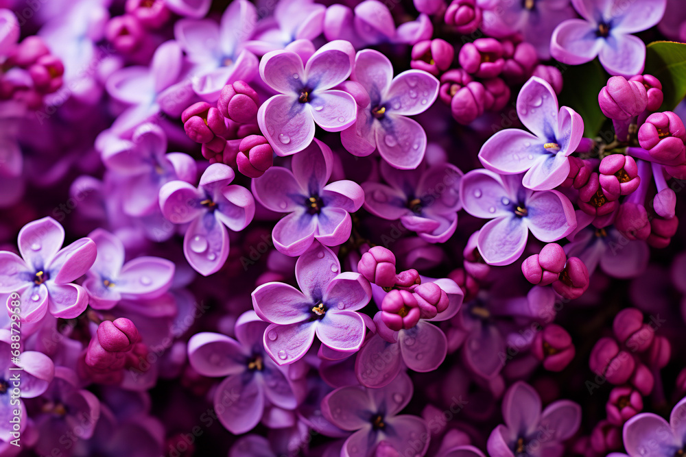 Purple lilac flowers,ai generated