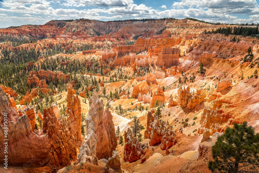 Scenic view over the Bryce Canyon National Park, USA