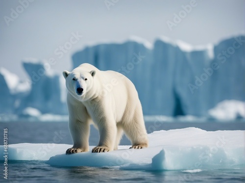 polar bear on iceberg, Atlantic 