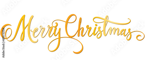 Merry christmas lettering typography with Gold color. Vector eps