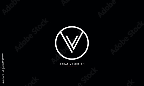 VV or V Alphabet letters logo monogram