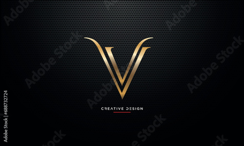 VV or V Alphabet letters logo monogram