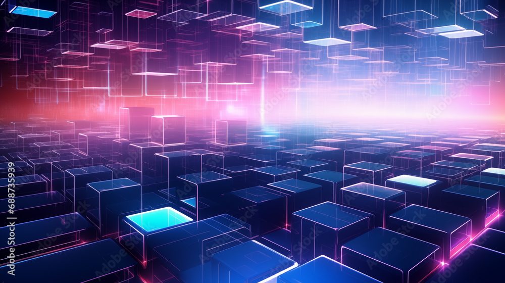 Abstract background in digital format, ideal for depicting a wide range of applications, including network capabilities, technological processes, digital storage, science, education Generative AI Abstract background in digital format, ideal for depicting a wide range of applications, including network capabilities, technological processes, digital storage, science, education Generative AI