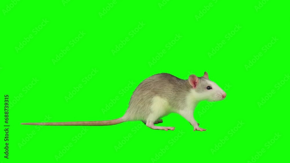 rat mouse isolated on green background screen rat mouse isolated on green background screen
