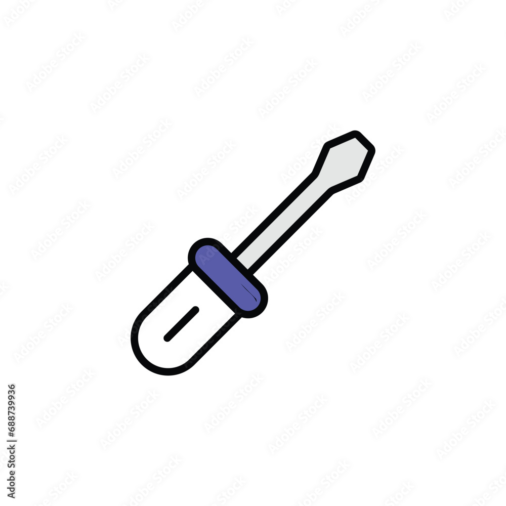 Skrew Driver icon design with white background stock illustration