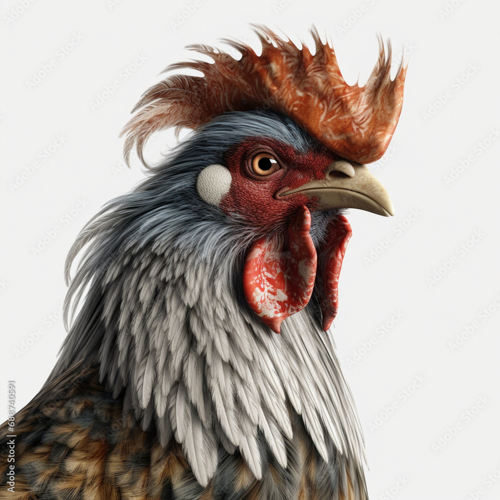 A Chicken wearing clothes like a Boss NFT Art Generative AI