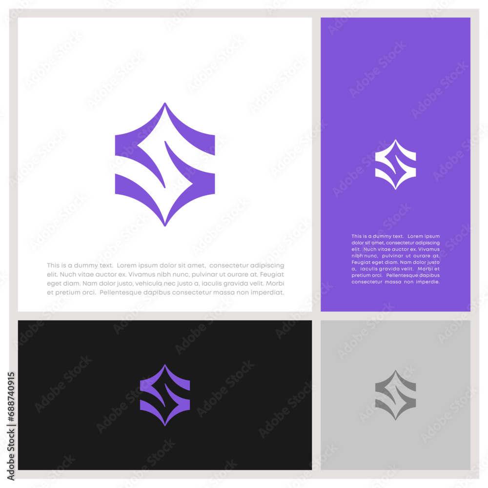 Initials S logo design. Initial Letter Logo. Innovative high tech logo template. Initials S logo design. Initial Letter Logo. Innovative high tech logo template.