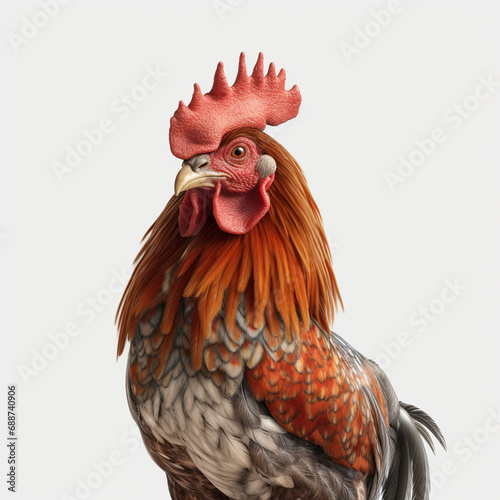 A Chicken wearing clothes like a Boss NFT Art Generative AI photo