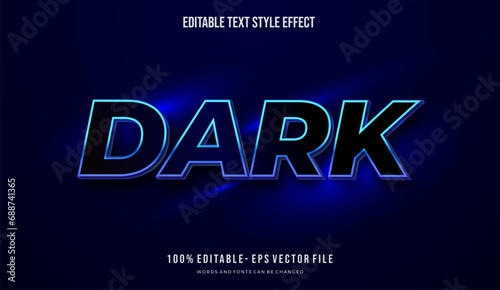 Editable text effect futuristic dark shiny color. Text style effect. Editable fonts vector files.