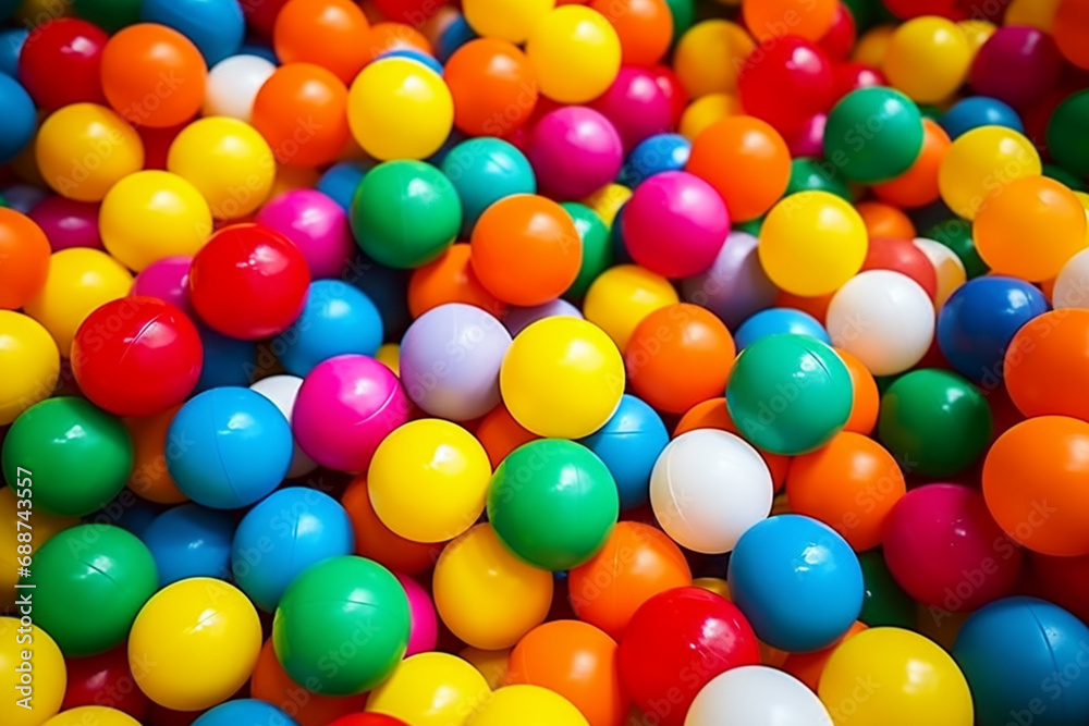 colorful balls is a large pile of small color balls colorful balls is a large pile of small color balls