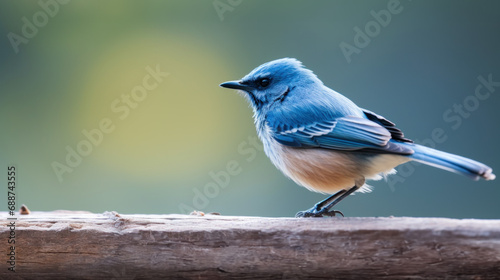 petit moucherolle bleu africain, oiseau exotique et coloré photo