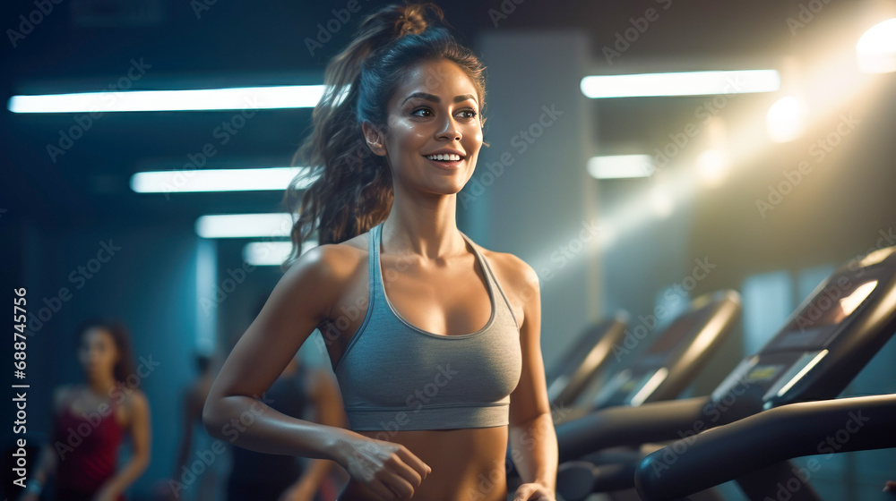 Young and fit woman workout at gym