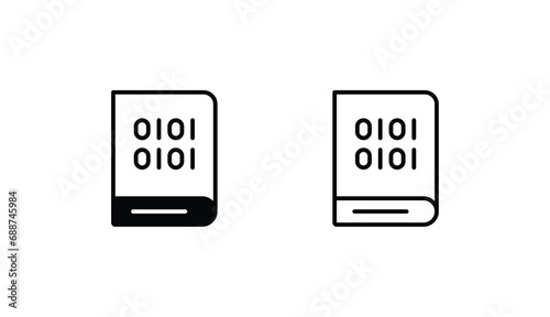 Data Book icon design with white background stock illustration