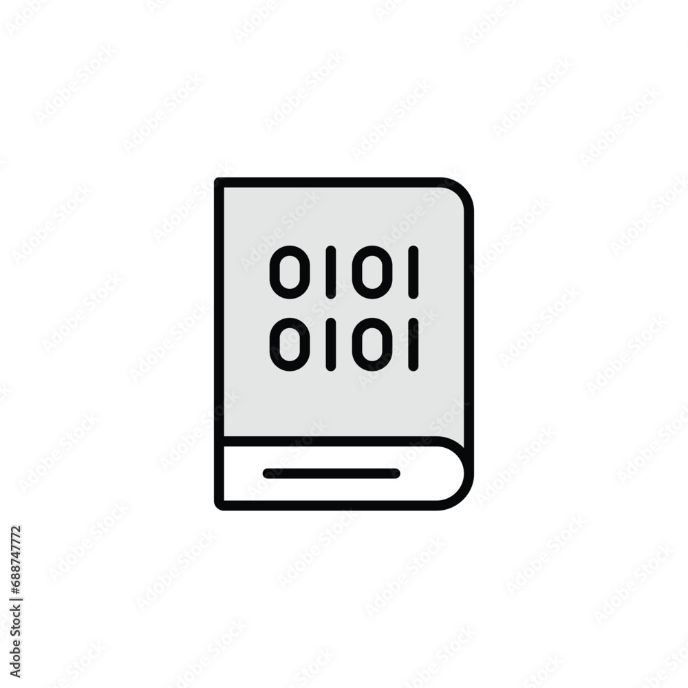Data Book icon design with white background stock illustration Data Book icon design with white background stock illustration