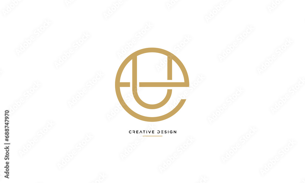 Alphabet letters UE or EU logo monogram Alphabet letters UE or EU logo monogram