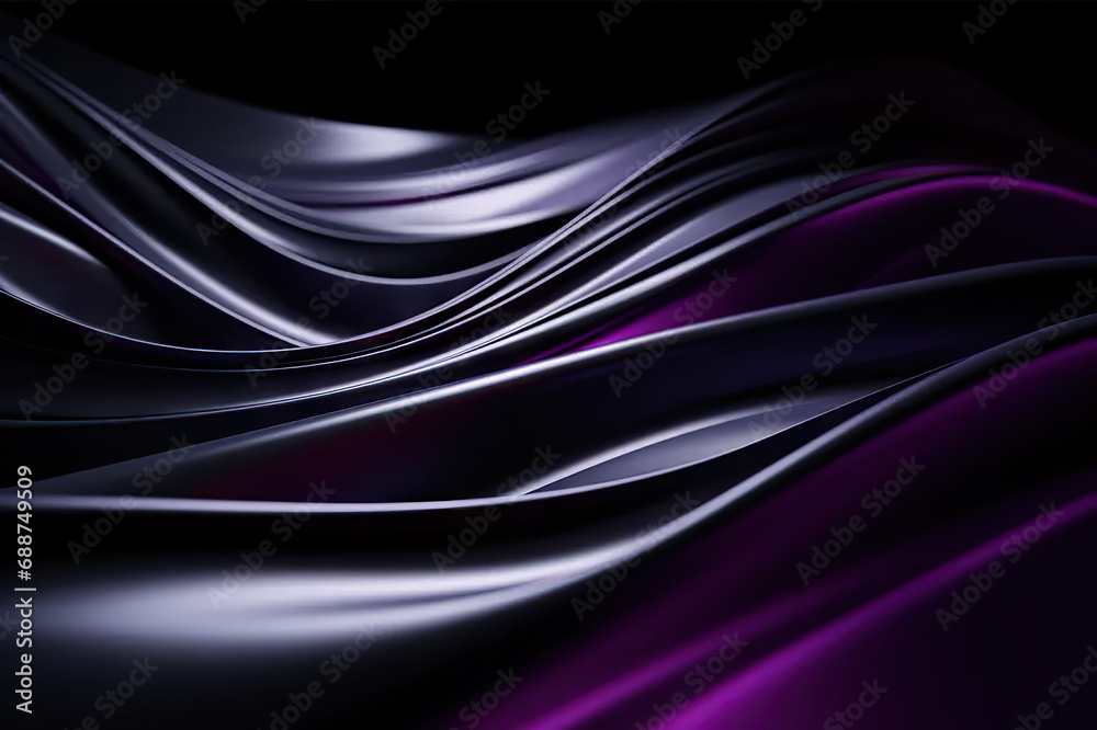 Dynamic Opulence Abstract Black Luxury Geometric Background with Flowing Lines and Waves, Showcasing Modern Shiny Wavy Lines on a Striking Black and Purple Color Palette. created with Generative AI Dynamic Opulence Abstract Black Luxury Geometric Background with Flowing Lines and Waves, Showcasing Modern Shiny Wavy Lines on a Striking Black and Purple Color Palette. created with Generative AI