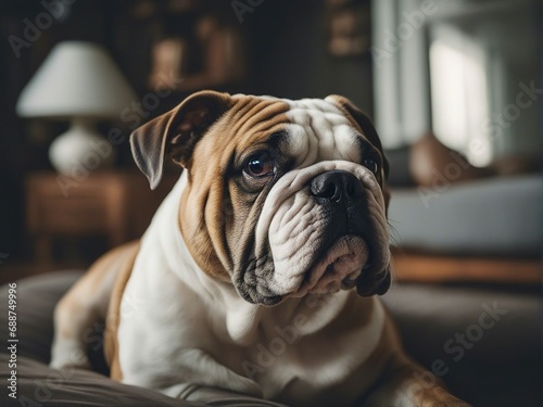 portrait of english bulldog    © abu