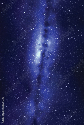 Night starry sky. Milky Way, stars and nebula. Space vector background