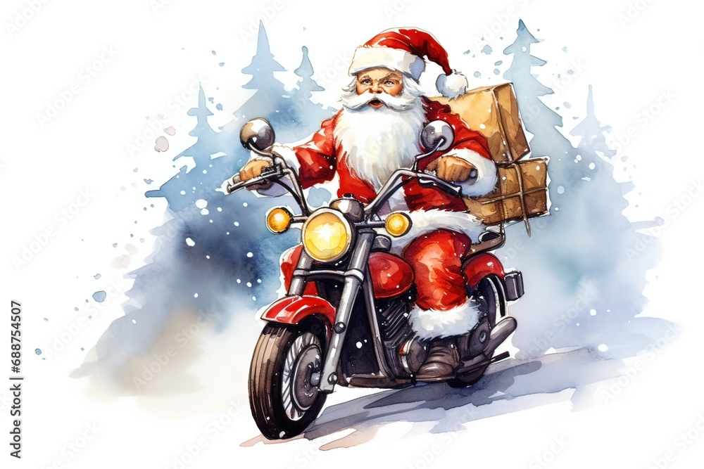 Ai babbo Natale porta i doni in motocicletta 01 Ai babbo Natale porta i doni in motocicletta 01