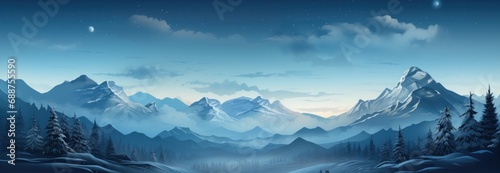 the winter landscape is featured in an animation,