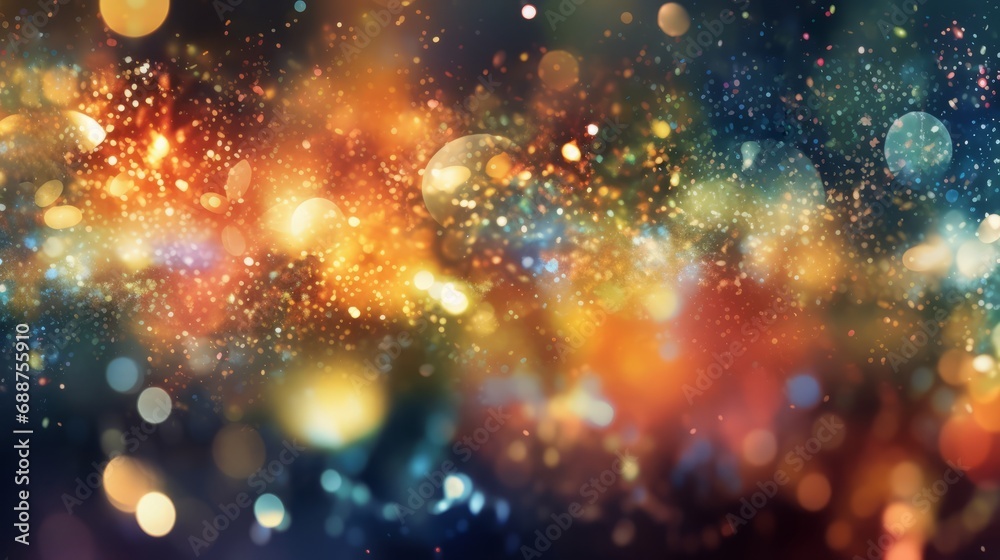 Holiday background with bokeh and sparkle