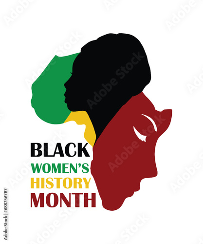 Black women's history month logo tshirt design