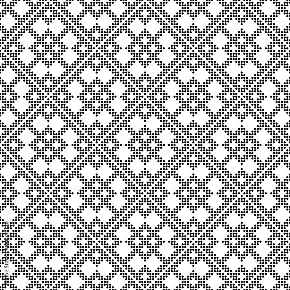 Seamless geometric pattern based on japanese embroidery style Kogin zashi