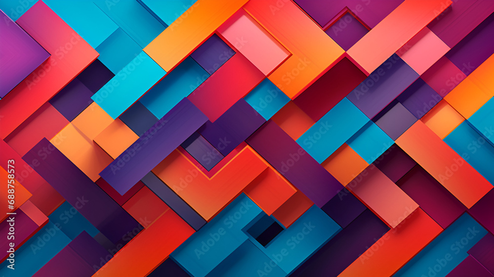 tech colors geometric bright pattern