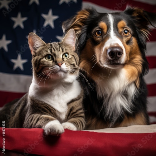 a dog and cat posing for a picture