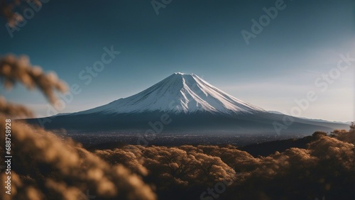 fuji mountain, close up view