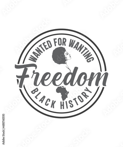 Black women's history month logo tshirt design