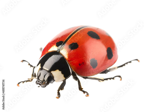 Ladybug isolated on white background, cutout
