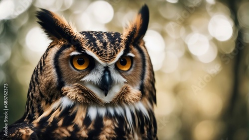 portrait of owl at night   © abu