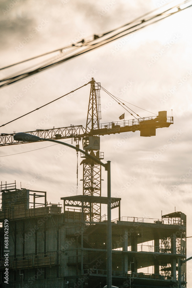 High-rise construction zone in Seattle