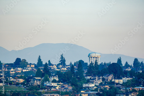 Watertown and the Magnolia neighborhood of Seattle at Sunrise photo