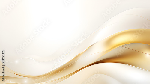 luxury white background with golden line element,abstract wave,Abstract 3D Background of Curves and Swooshes in ivory Colors. Elegant Presentation Template,a gold and white wavy lines