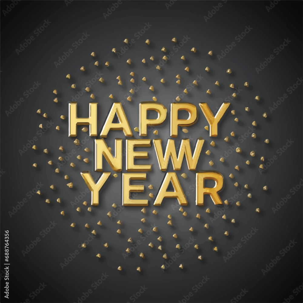 ector happy new year lettering. handwritten inscription with swirls ector happy new year lettering. handwritten inscription with swirls