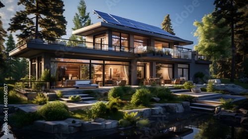 Contemporary Single-Family Homes with Eco-Friendly Features, including Photovoltaic Cells © Benjamin