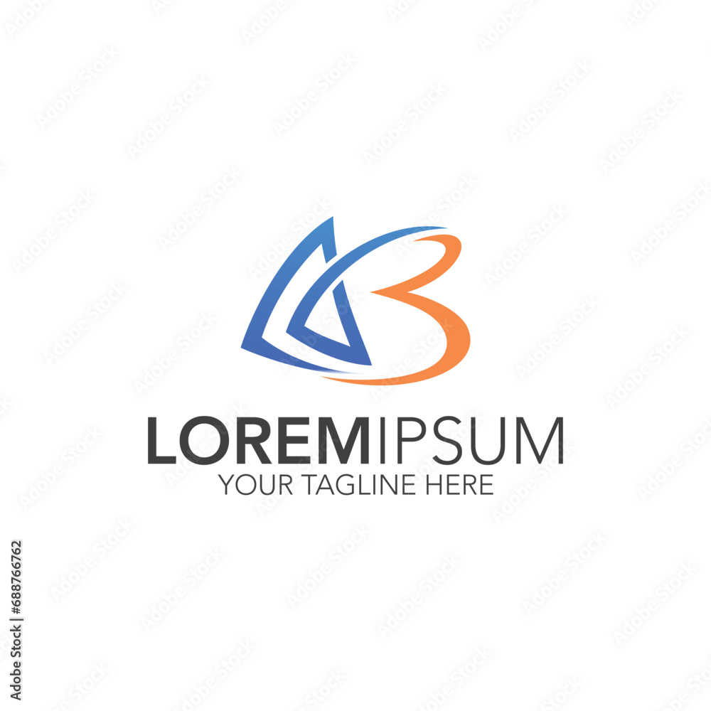 Letter AB logo design Letter AB logo design
