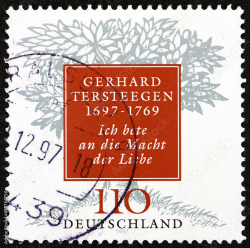Postage stamp Germany 1997 tree and title of hymn, dedicated to Gerhard Tersteegen (1697-1769), religious writer and hymnist photo