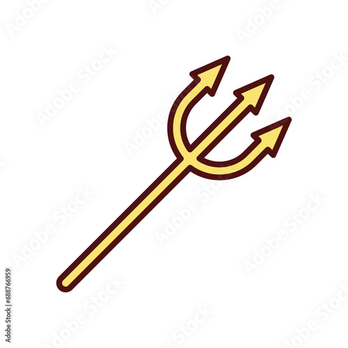 Trident icon vector stock illustration