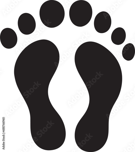 human footprints, pictogram