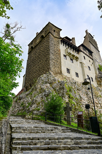 Dracula Castle, Dracula Castle, Bran Castle, Törzburg or Castelul Bran in Bran Village, Transylvania in Romania in summer, exterior view