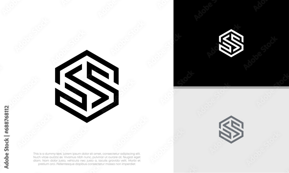 Initials S logo design. Initial Letter Logo. Innovative high tech logo template. Initials S logo design. Initial Letter Logo. Innovative high tech logo template.