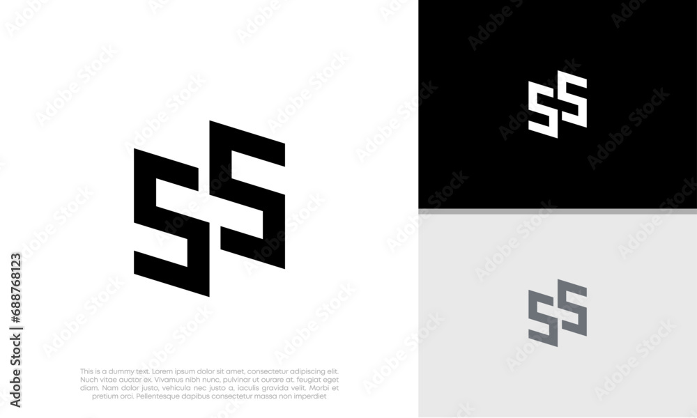 Fototapeta premium Initials S logo design. Initial Letter Logo. 