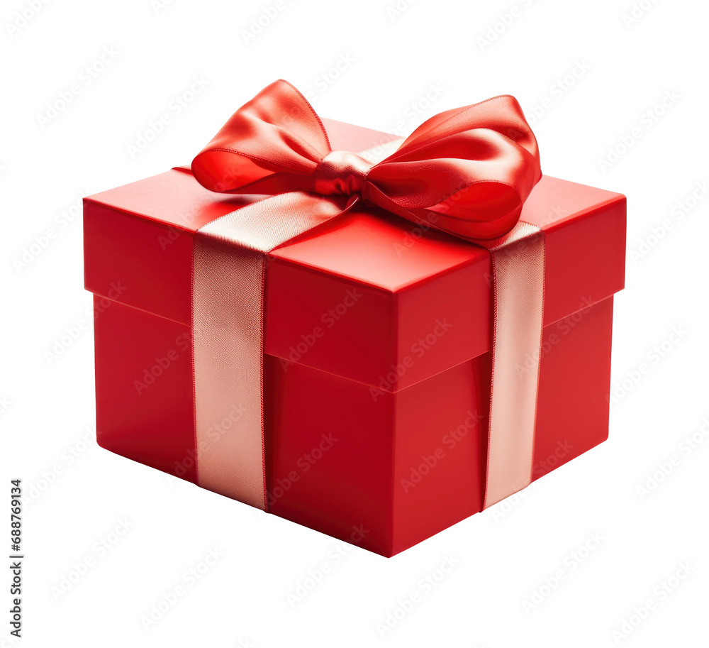 Gift box with ribbon isolated on transparent background Gift box with ribbon isolated on transparent background