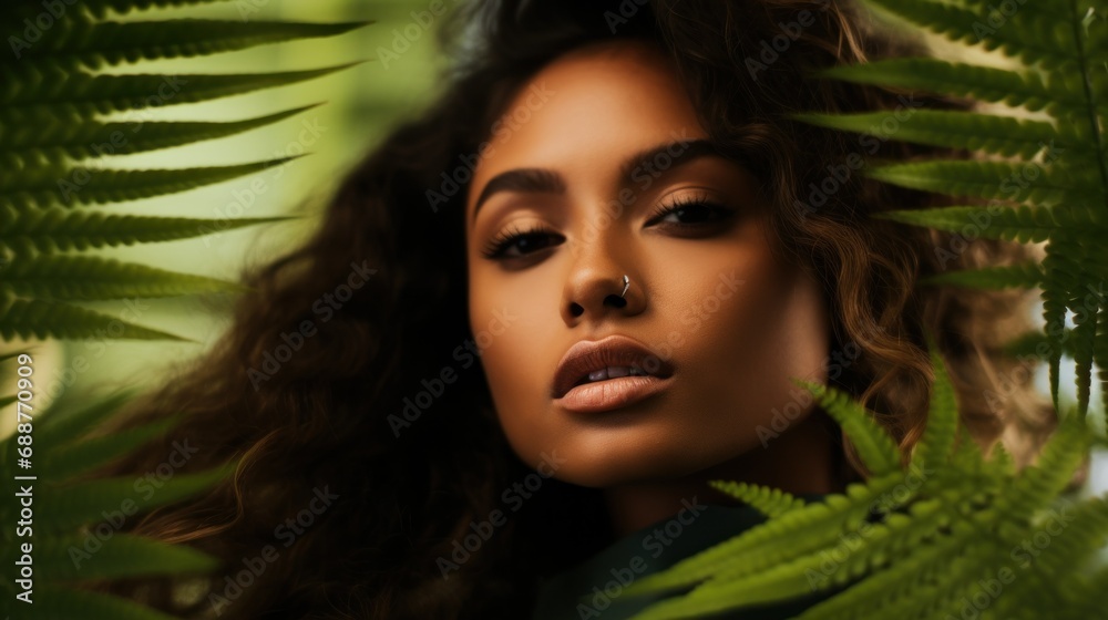 Beautiful woman with natural make-up Beautiful woman with natural make-up