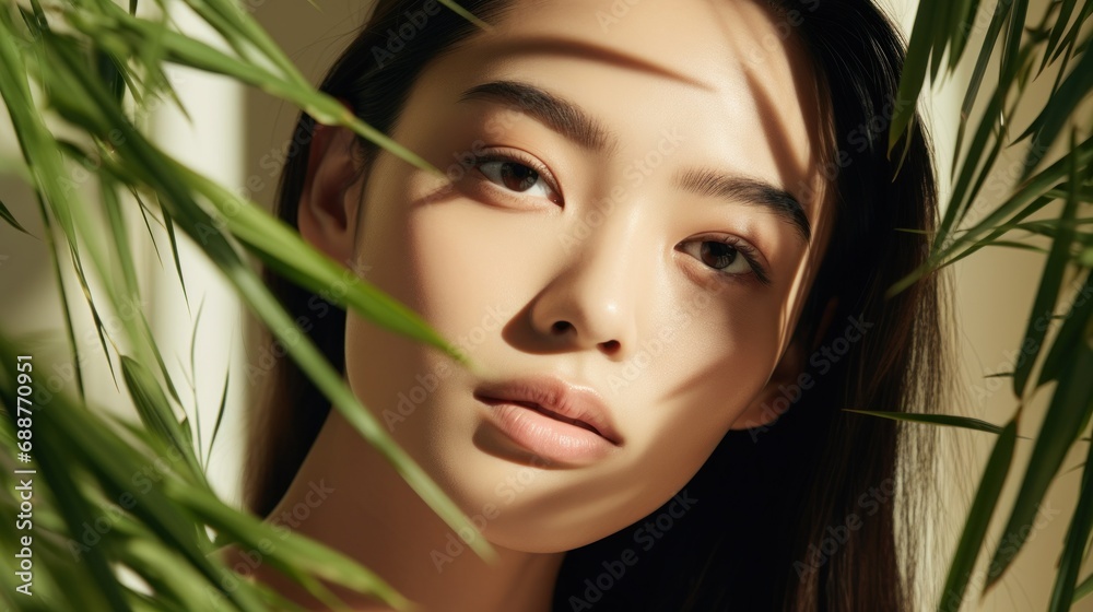 Beautiful woman with natural make-up