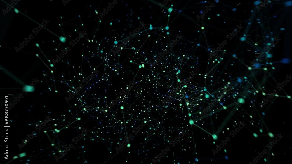 4k animated background of interconnected dots